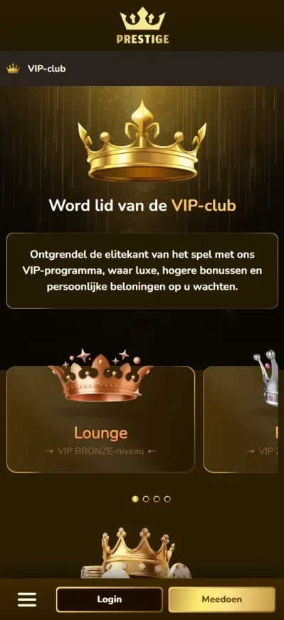 Prestige Casino mobile VIP