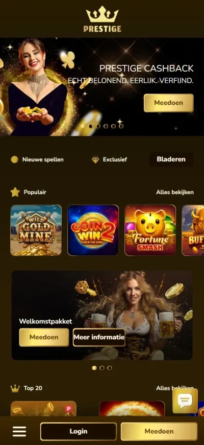 Prestige Casino mobile